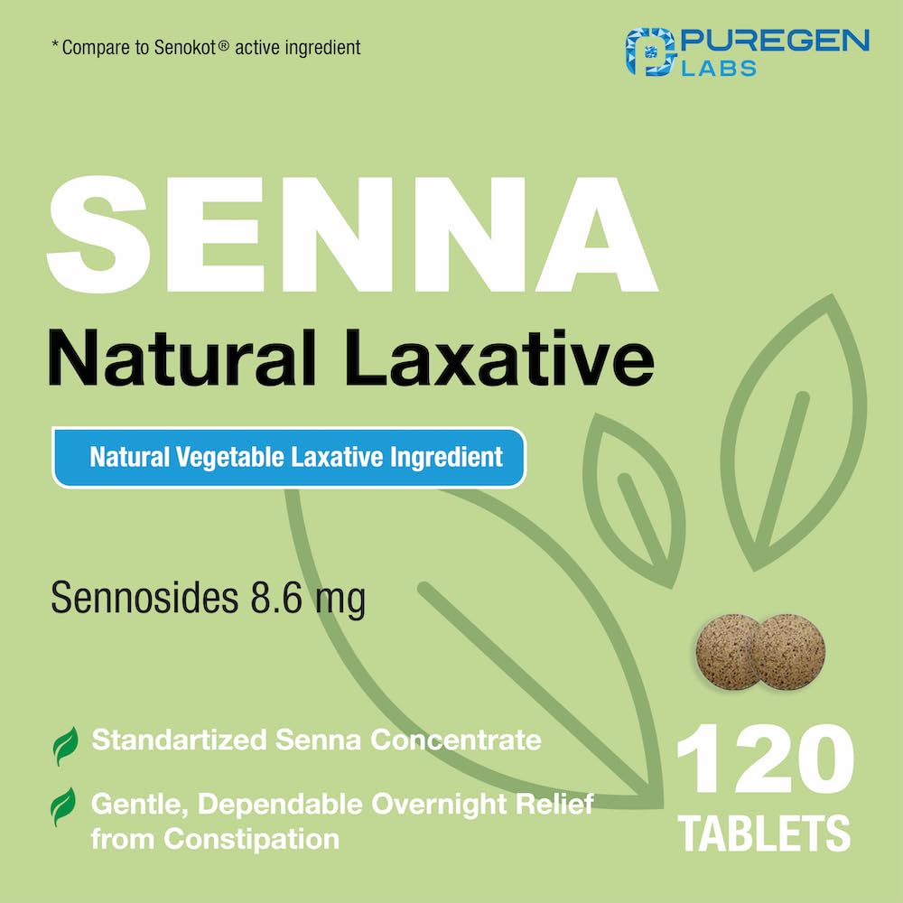 Foto 4 pulgar | Tabletas Laxantes Puregen Labs Senna 8.6 Mg (120 Unidades) - Venta Internacional.