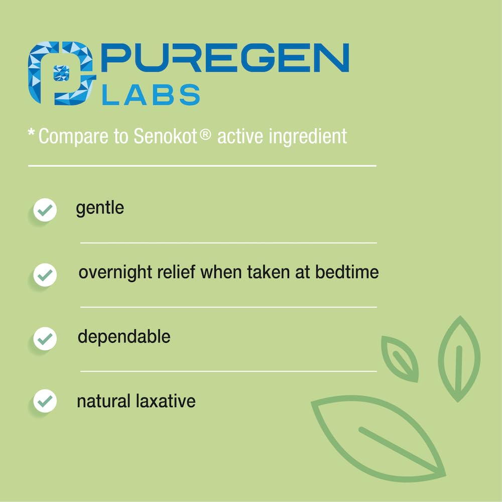 Foto 5 pulgar | Tabletas Laxantes Puregen Labs Senna 8.6 Mg (120 Unidades) - Venta Internacional.