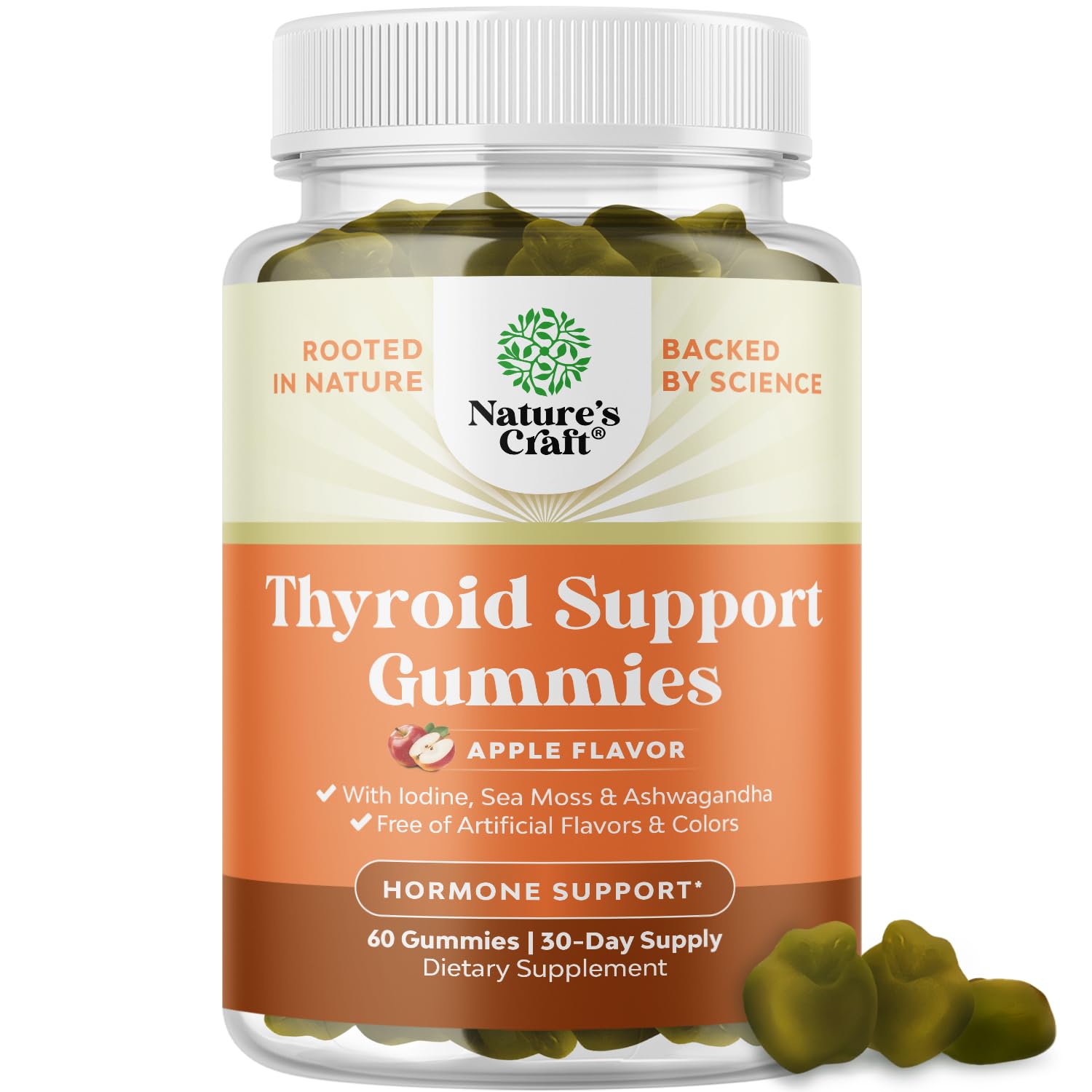 Foto 1 | Gomitas Tiroideas Veganas Supplement Natures Craft 60 Unidades - Venta Internacional.