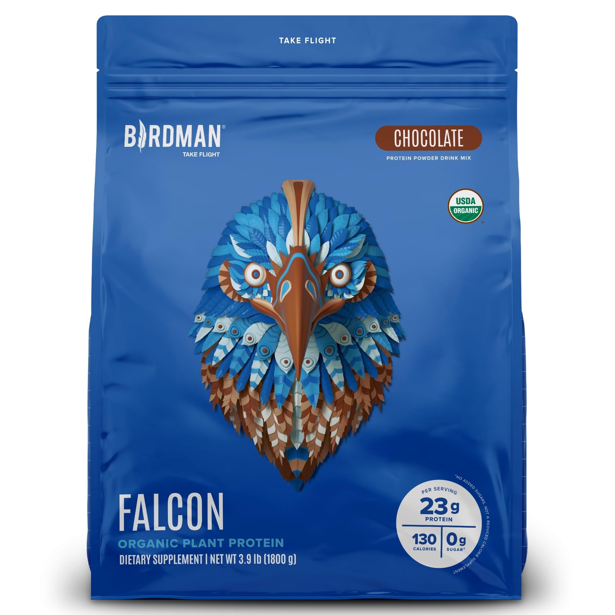 Proteína En Polvo Birdman Falcon Vegan Organic Chocolate 1,8 Kg - Venta Internacional.