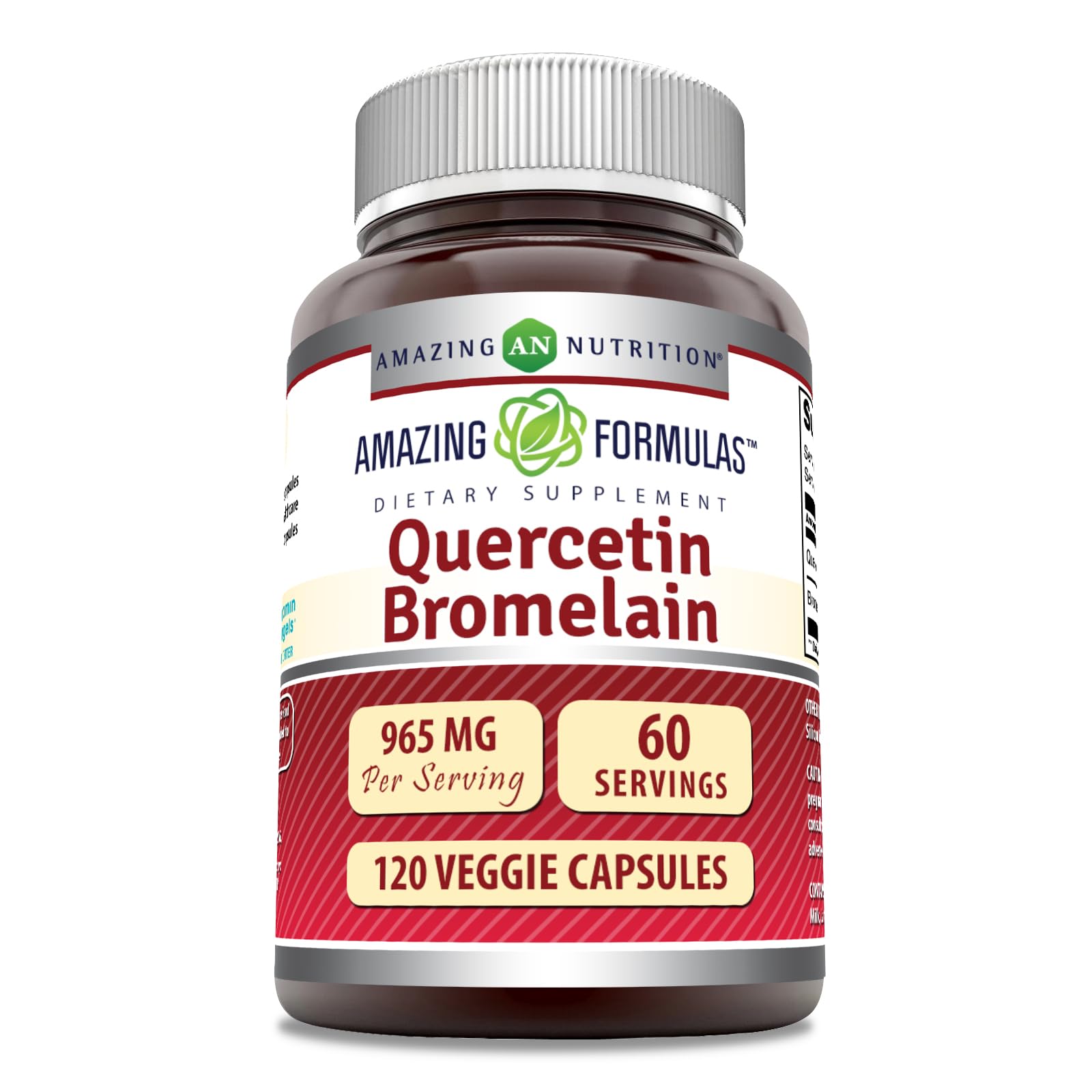 Foto 2 pulgar | Complementa 800 Mg De Quercetina De Amazing Formulas Con Bromelina 165 - Venta Internacional.