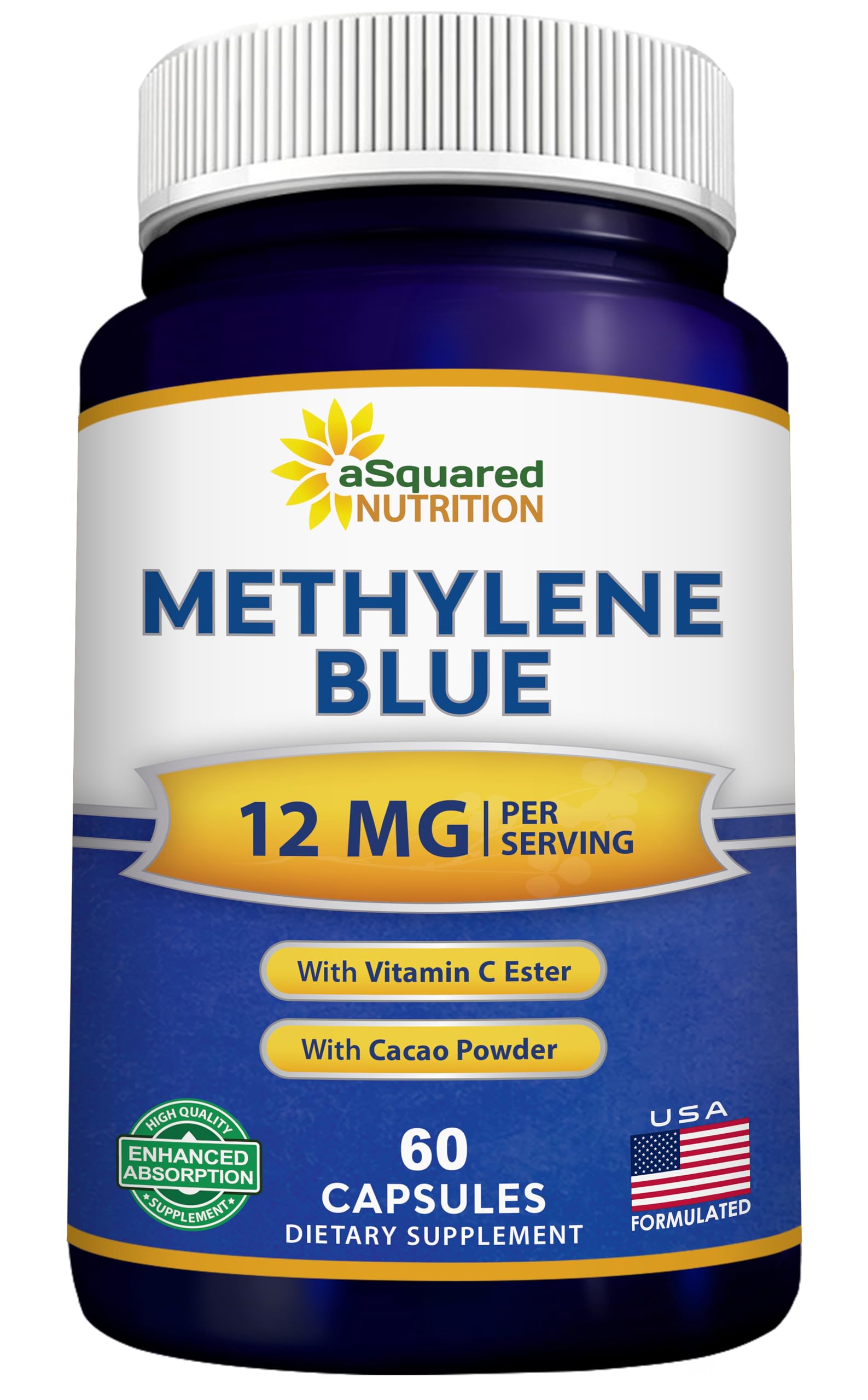 Foto 2 pulgar | Suplemento De 12 Mg De Azul De Metileno De Squared Nutrition Con Vitamina - Venta Internacional.