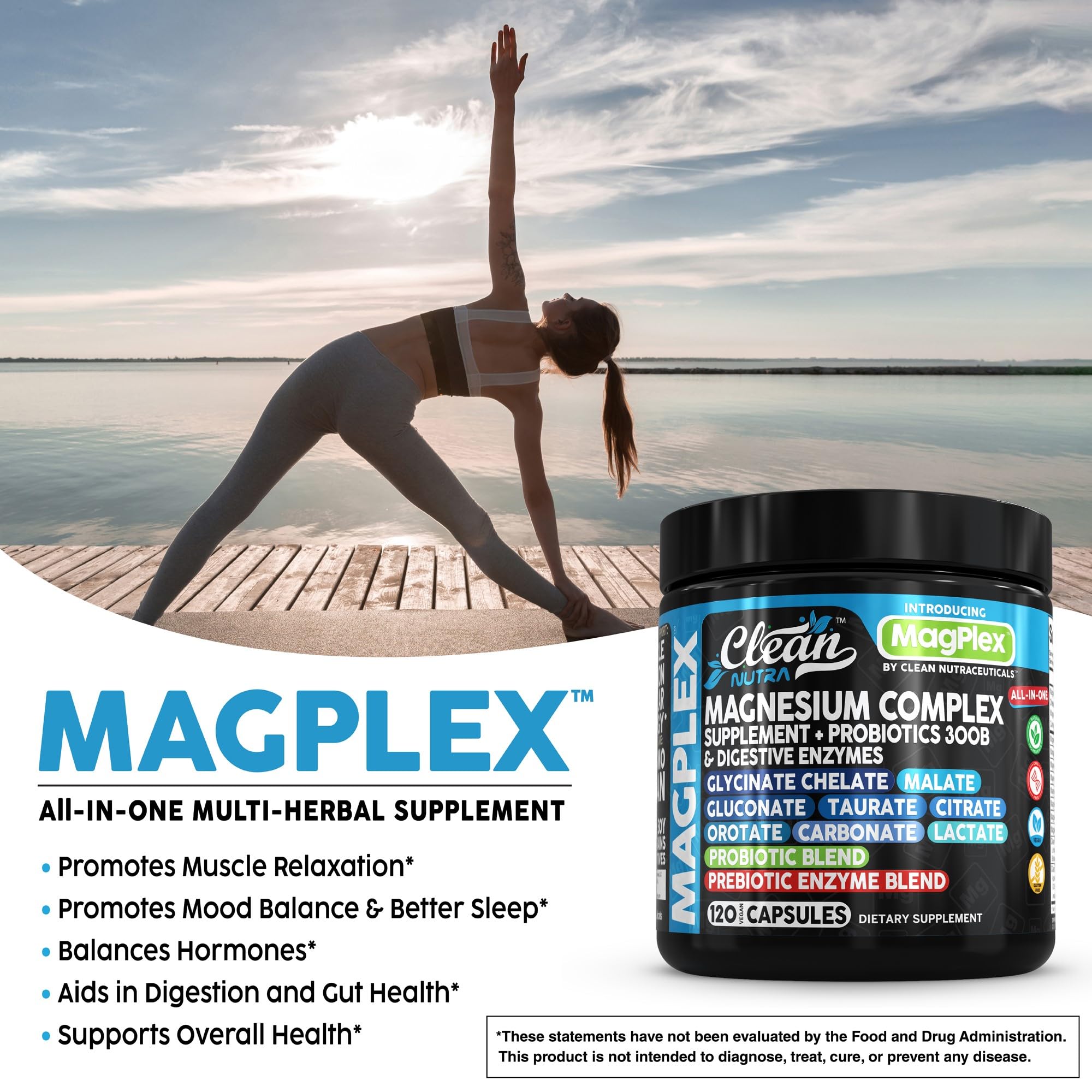 Foto 4 | Suplemento De Magnesio Clean Nutra Magplex Complex 500 Mg - Venta Internacional.