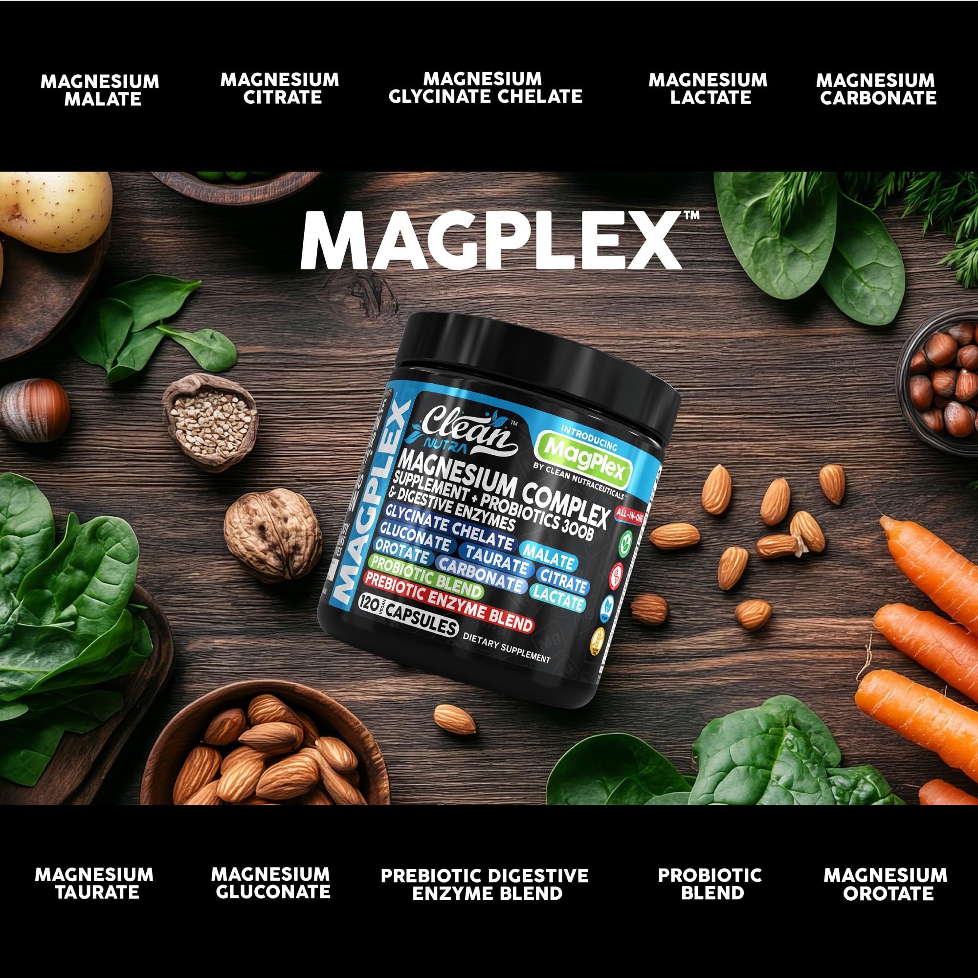Foto 7 | Suplemento De Magnesio Clean Nutra Magplex Complex 500 Mg - Venta Internacional.