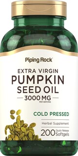 Foto 1 | Suplemento De Aceite De Semillas De Calabaza Piping Rock 3000 Mg 200 Cápsulas Blandas - Venta Internacional.