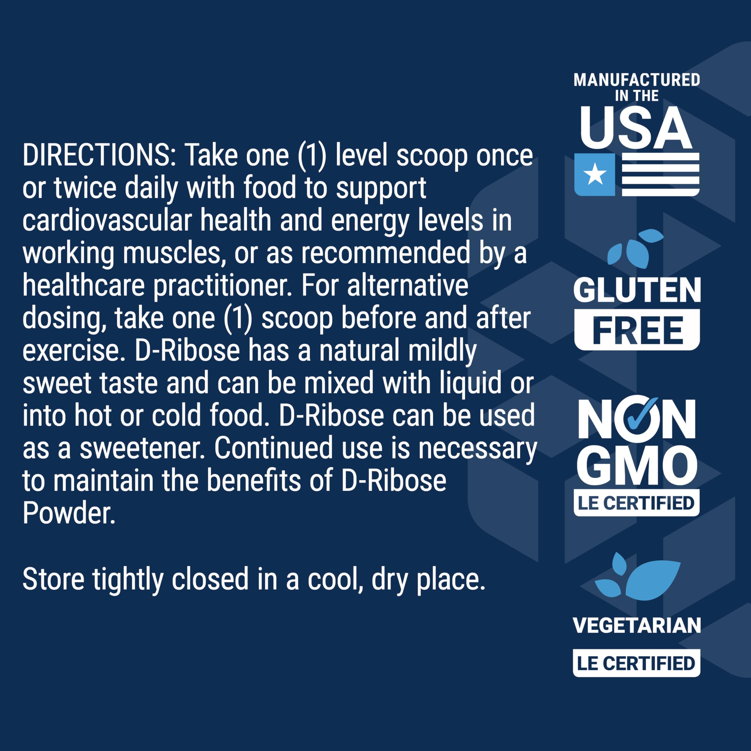 Foto 7 | Suplemento Life Extension D-ribosa En Polvo 150 G Sin Gluten - Venta Internacional.