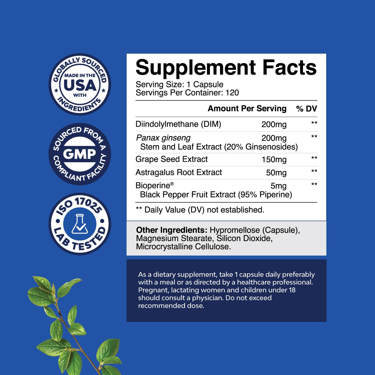 Foto 2 | Suplemento Natures Craft Advanced Diindolilmetano Dim 200 Mg - Venta Internacional.