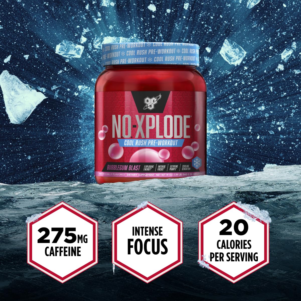 Foto 5 pulgar | Polvo Para Antes Del Entrenamiento Bsn N.o.-xplode Cool Rush Bubblegum 30 Se - Venta Internacional.