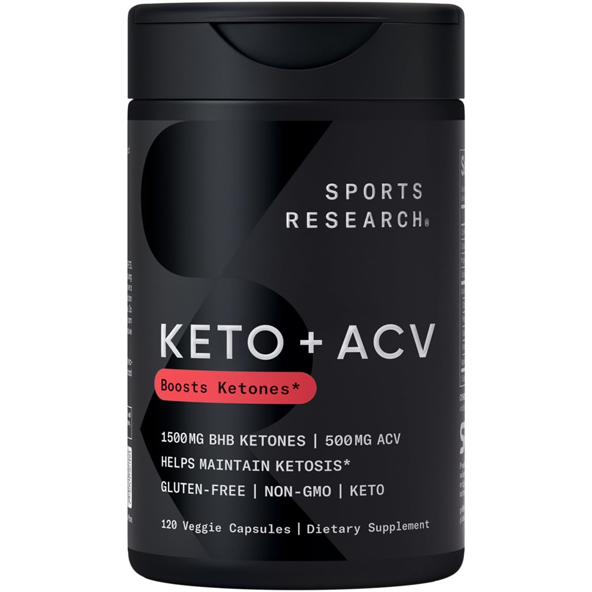 Foto 2 pulgar | Suplemento Sports Research Keto Plus Acv 120 Cápsulas - Venta Internacional.