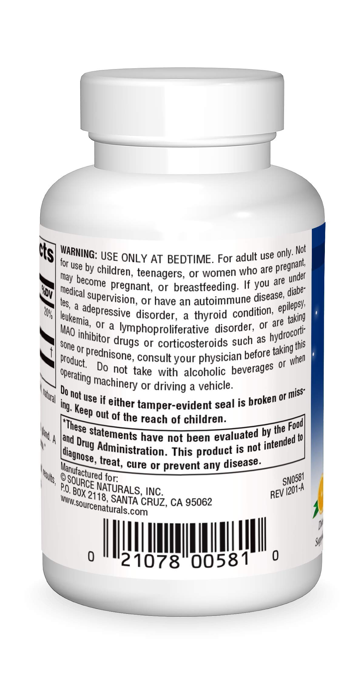 Foto 3 pulgar | Melatonina Supplement Source Naturals, 5 Mg, 200 Pastillas De Naranja - Venta Internacional.