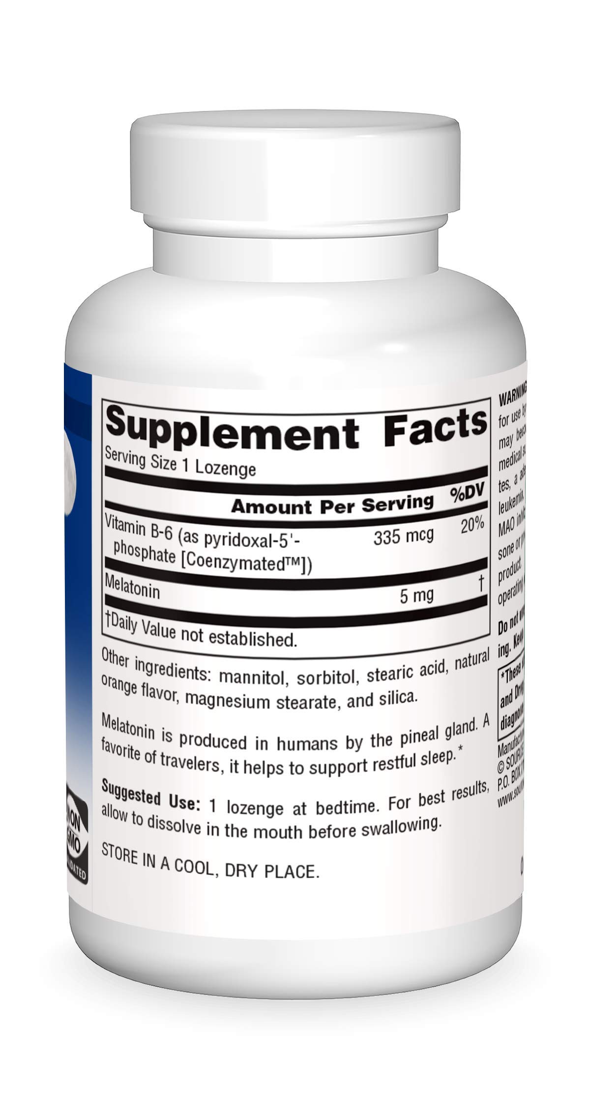 Foto 4 pulgar | Melatonina Supplement Source Naturals, 5 Mg, 200 Pastillas De Naranja - Venta Internacional.