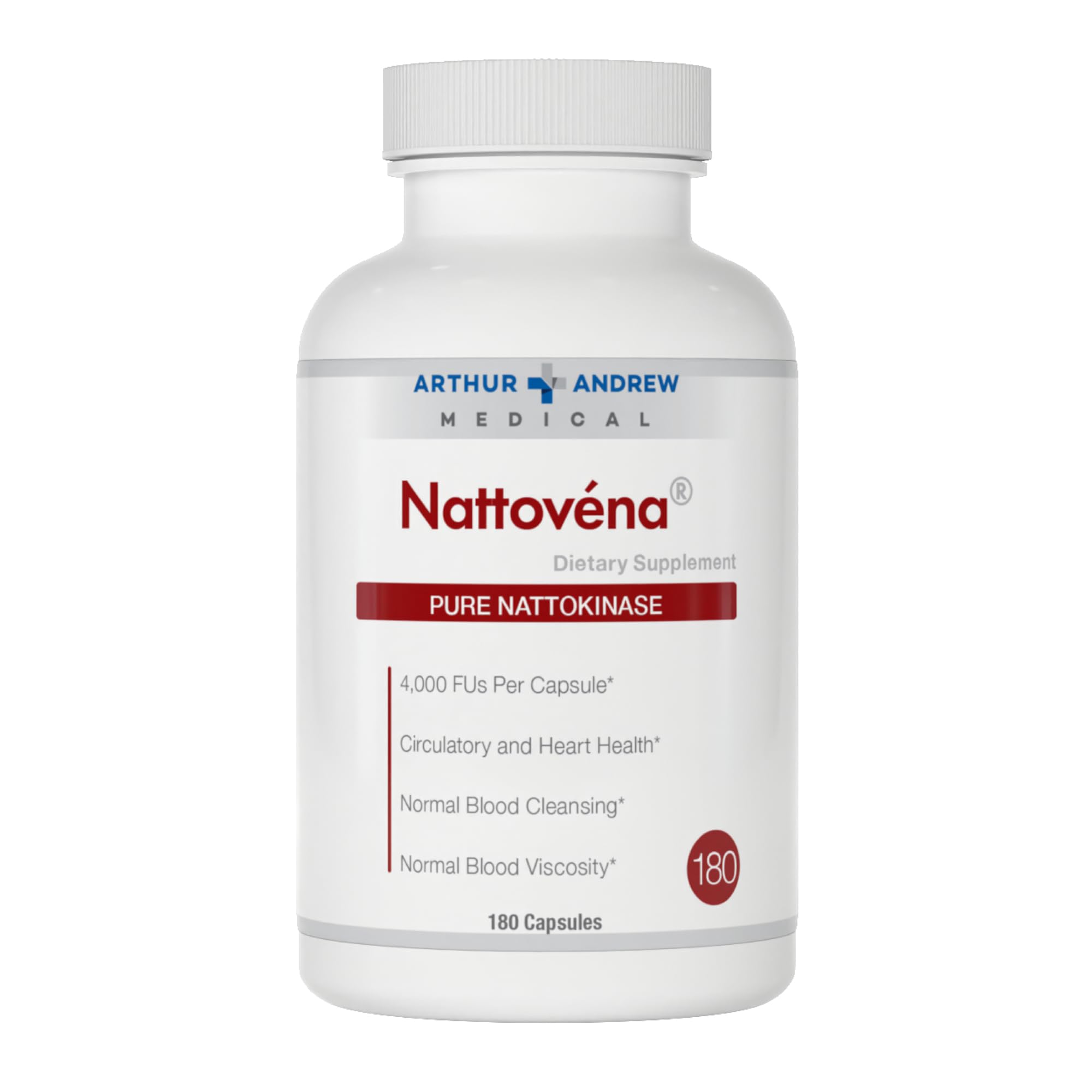 Foto 1 | Suplemento Nattovena 4000 Fus De Arthur Andrew Medical, 180 Cápsulas - Venta Internacional.