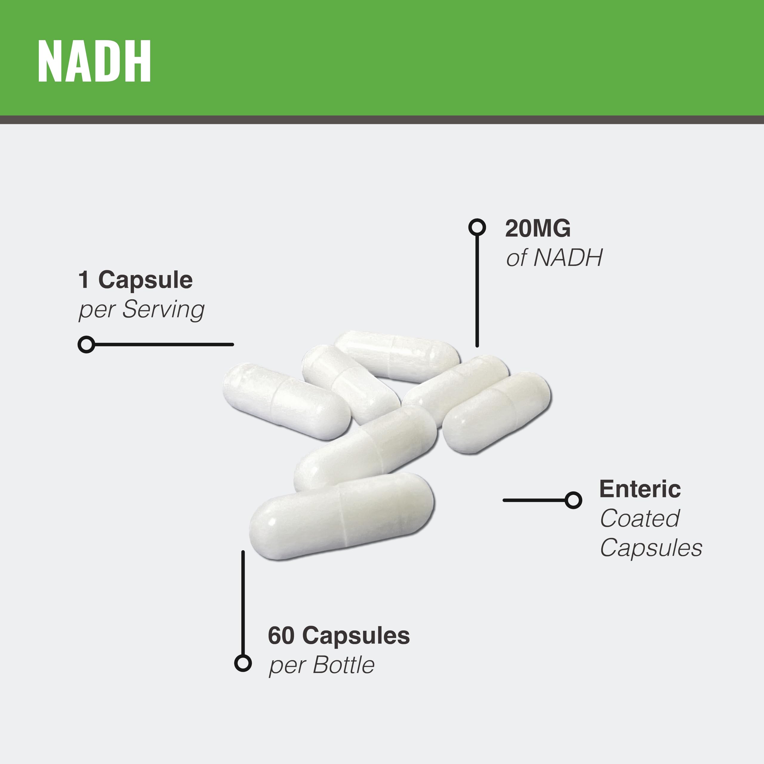 Foto 3 | Suplemento Maac10 Nadh 20 Mg 60 Cápsulas Para Energía Y Longevidad - Venta Internacional.