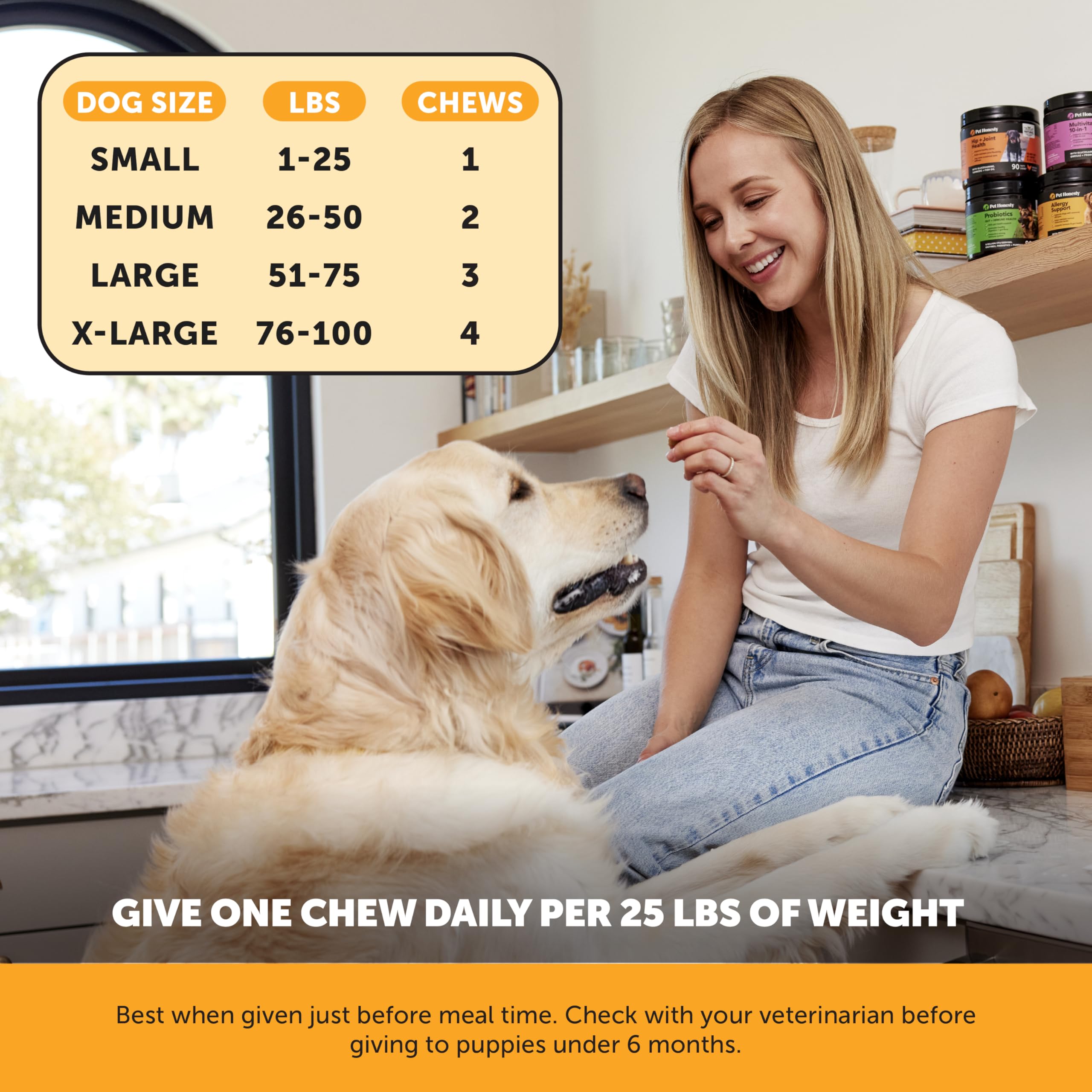 Foto 5 | Suplemento Pet Honesty Allergy Skin Health Para Perros, 90 Comprimidos Masticables - Venta Internacional.