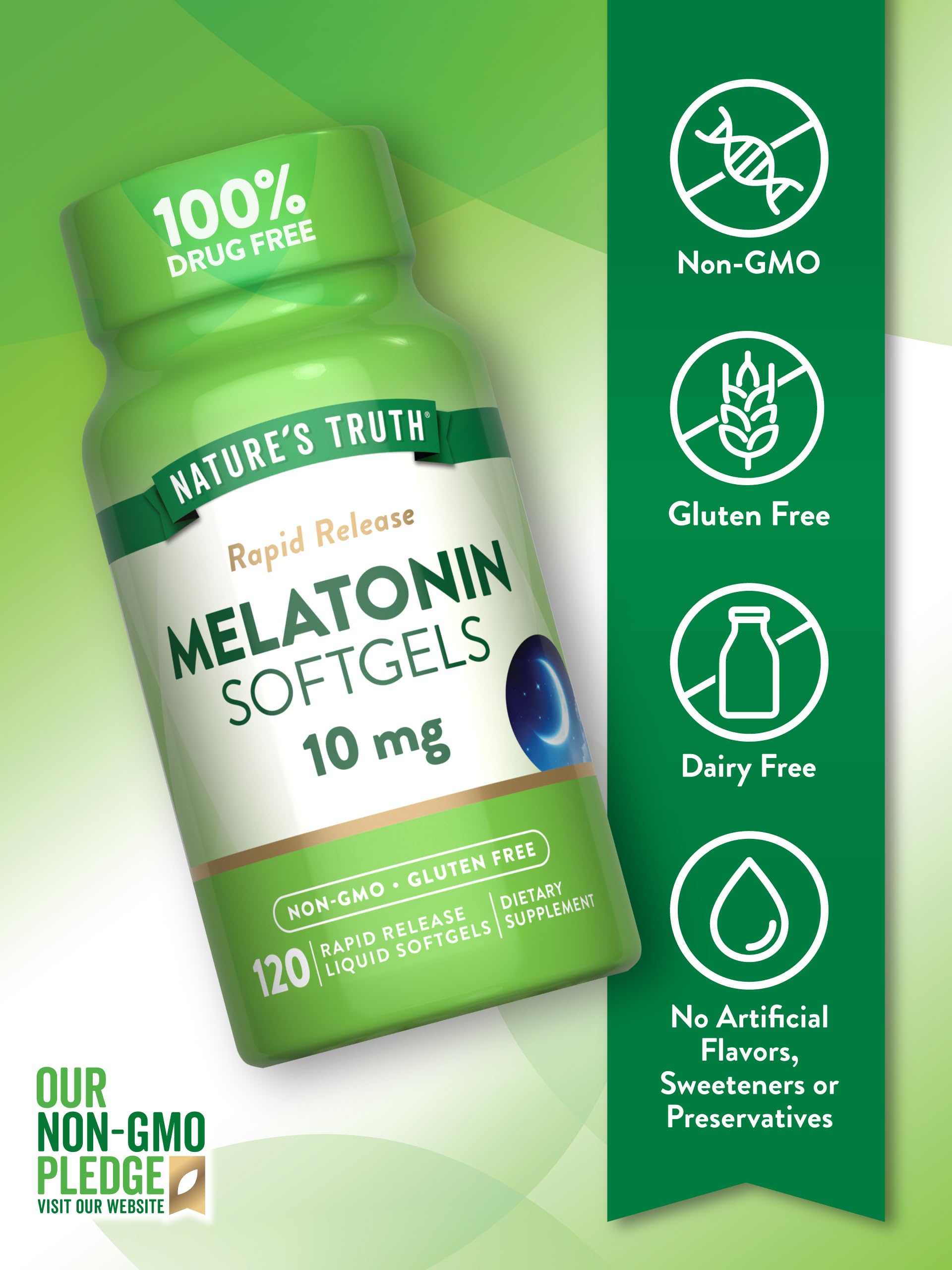 Foto 3 | Suplemento Nature's Truth De Melatonina, 10 Mg, Liberación Rápida, 120 Unidades - Venta Internacional.