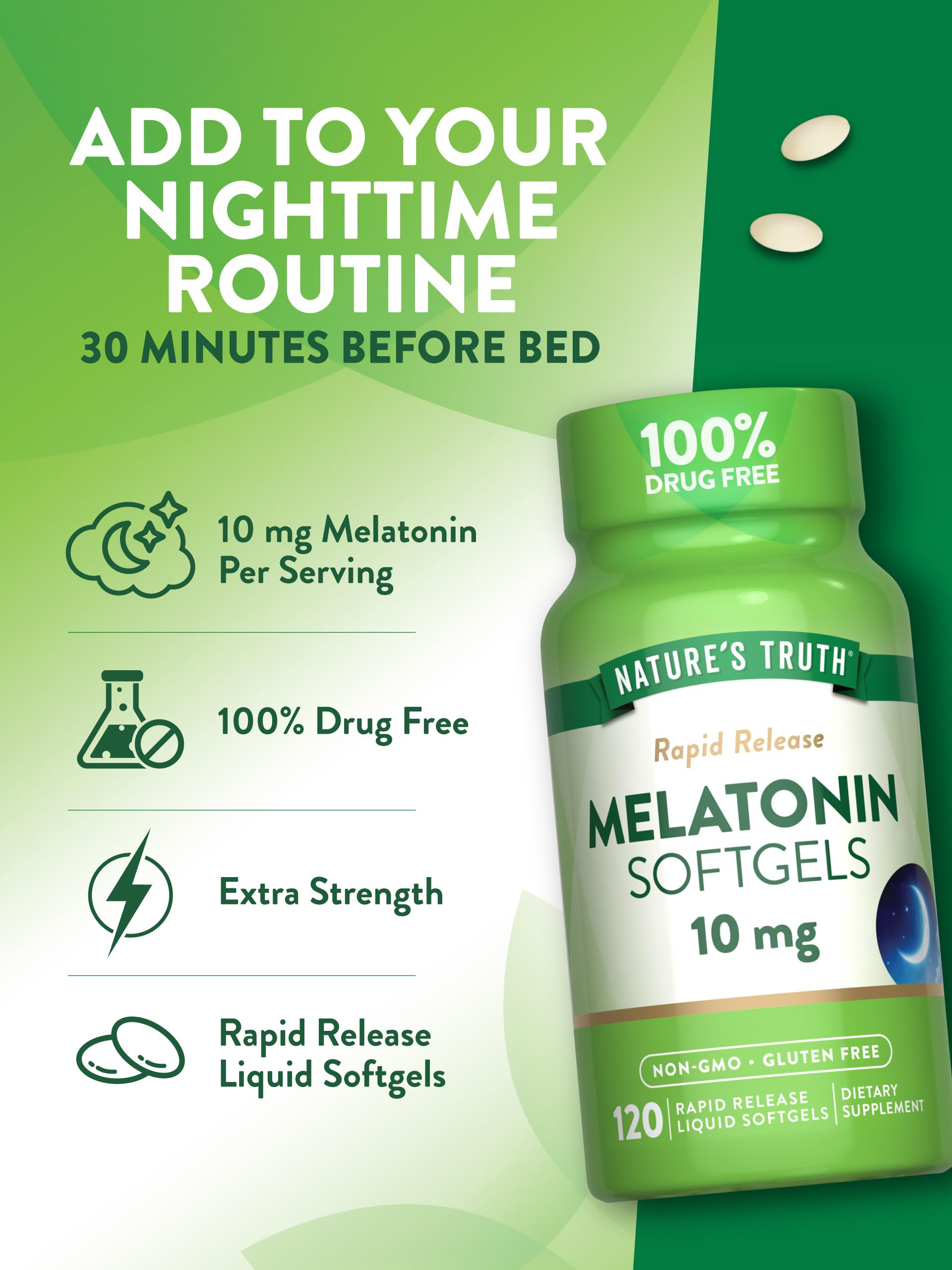 Foto 5 | Suplemento Nature's Truth De Melatonina, 10 Mg, Liberación Rápida, 120 Unidades - Venta Internacional.
