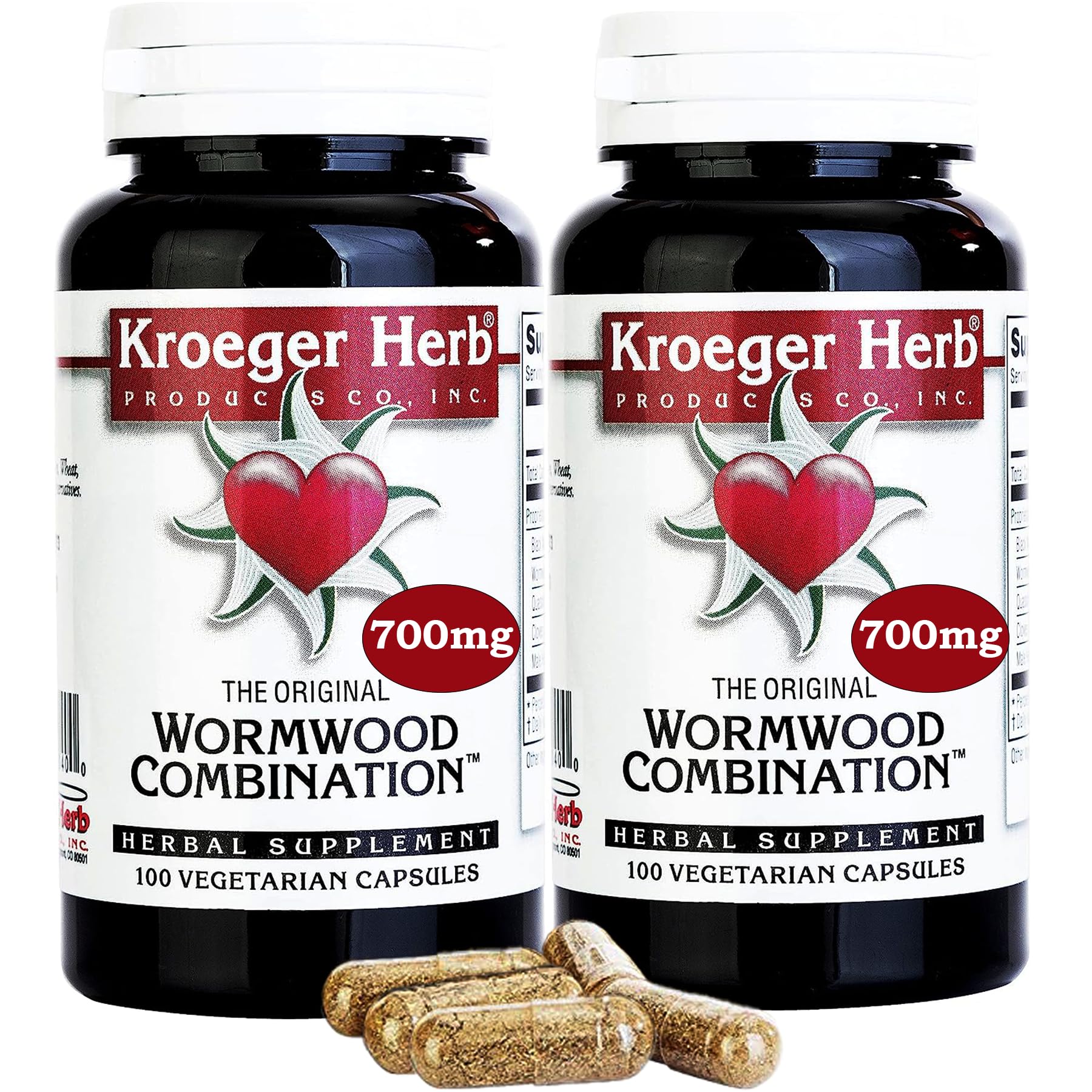 Foto 2 pulgar | Suplemento Kroeger Herb & Wormwood Combination 100 Cápsulas X2 - Venta Internacional.