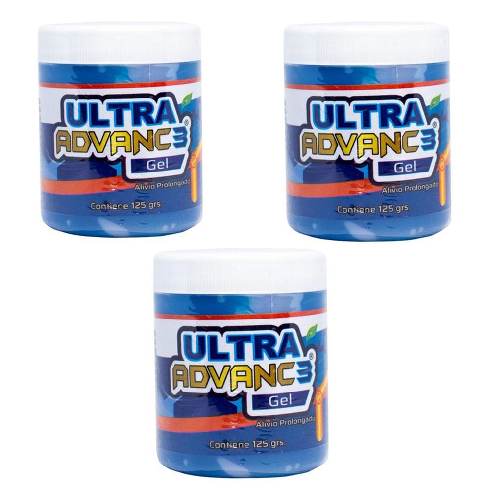 Foto 3 pulgar | Ultra Advance3 Gel Artritis Nervio Ciático 125grs 3 Piezas