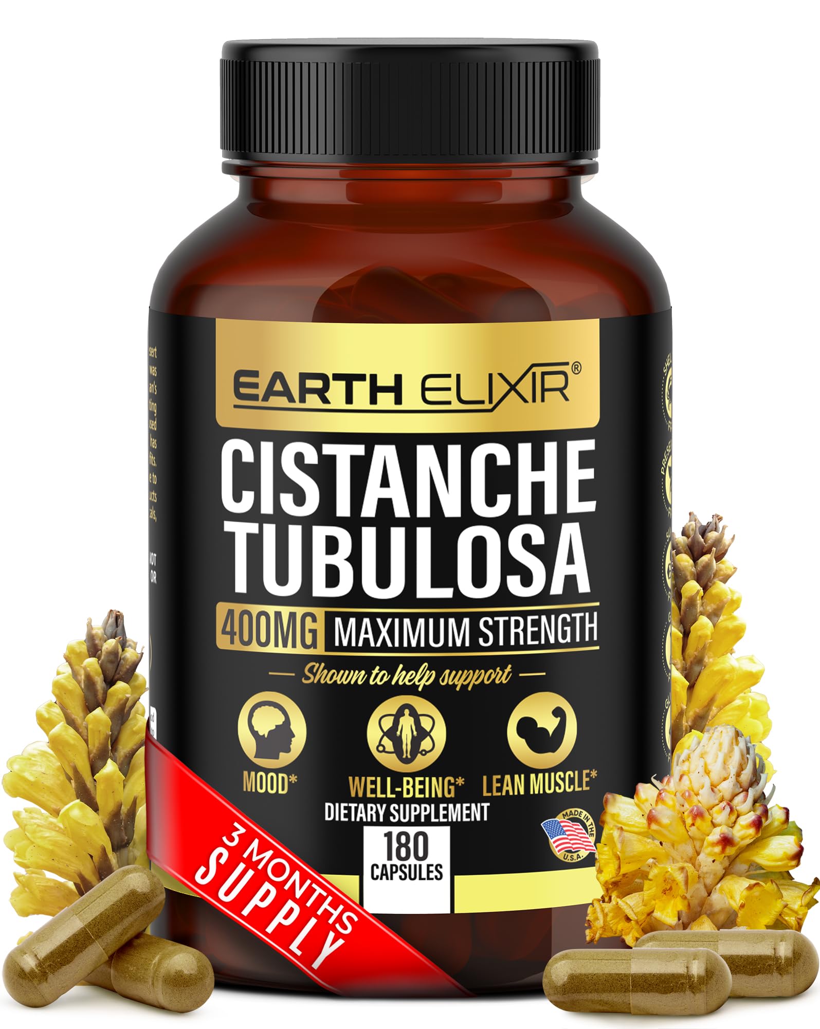 Foto 2 pulgar | Cistanche Tubulosa Earth Elixir 180 Cápsulas-Venta Internacional