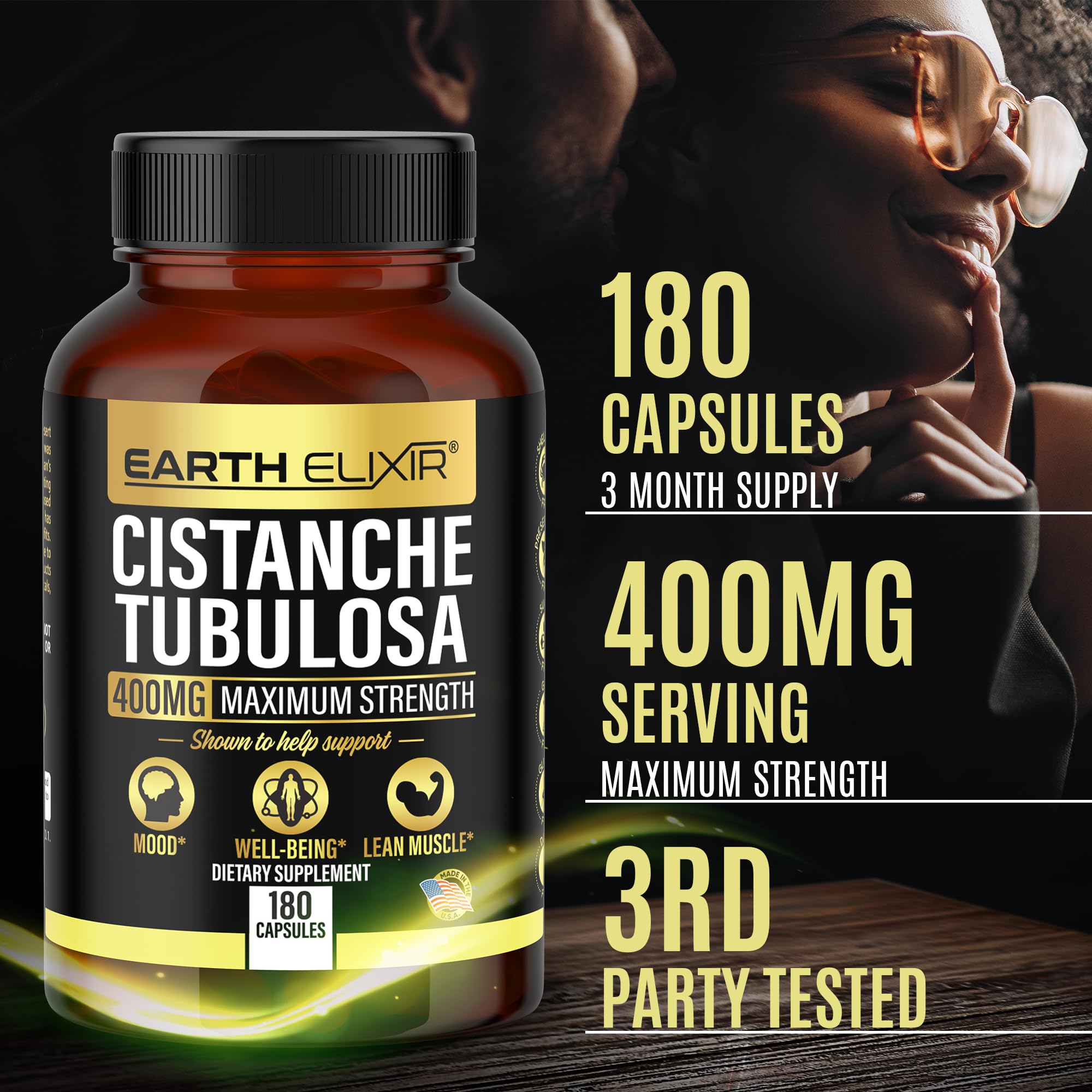 Foto 5 pulgar | Cistanche Tubulosa Earth Elixir 180 Cápsulas-Venta Internacional