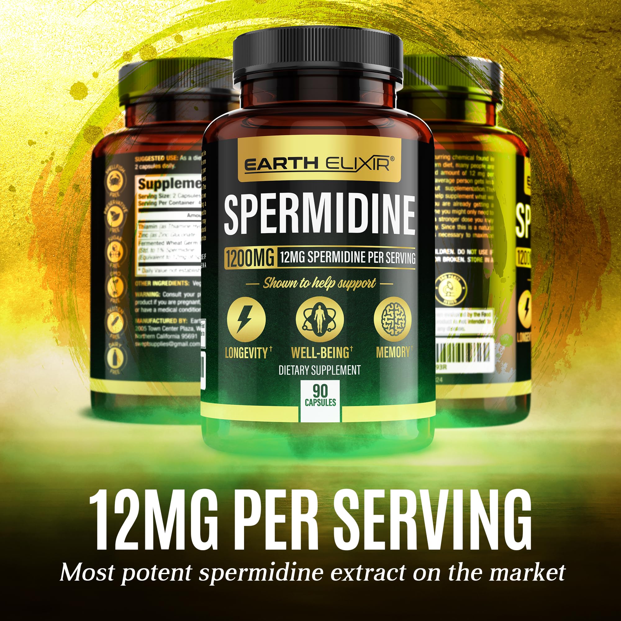 Foto 4 pulgar | Spermidine Earth Elixir 90 Cápsulas-Venta Internacional