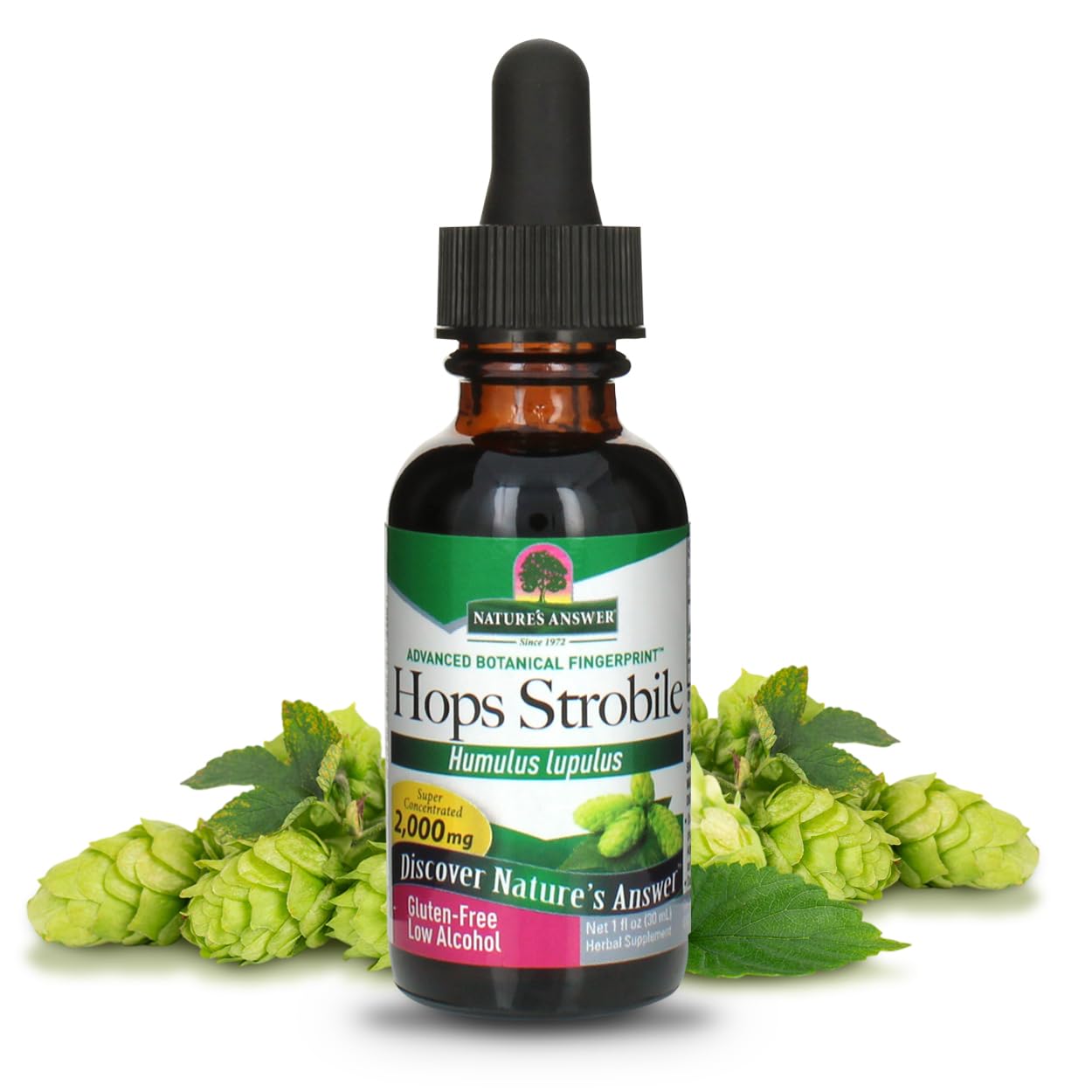 Foto 2 pulgar | Extracto De Hierba De Lúpulo Nature's Answer Con Alcohol Orgánico, 30 Ml - Venta Internacional.