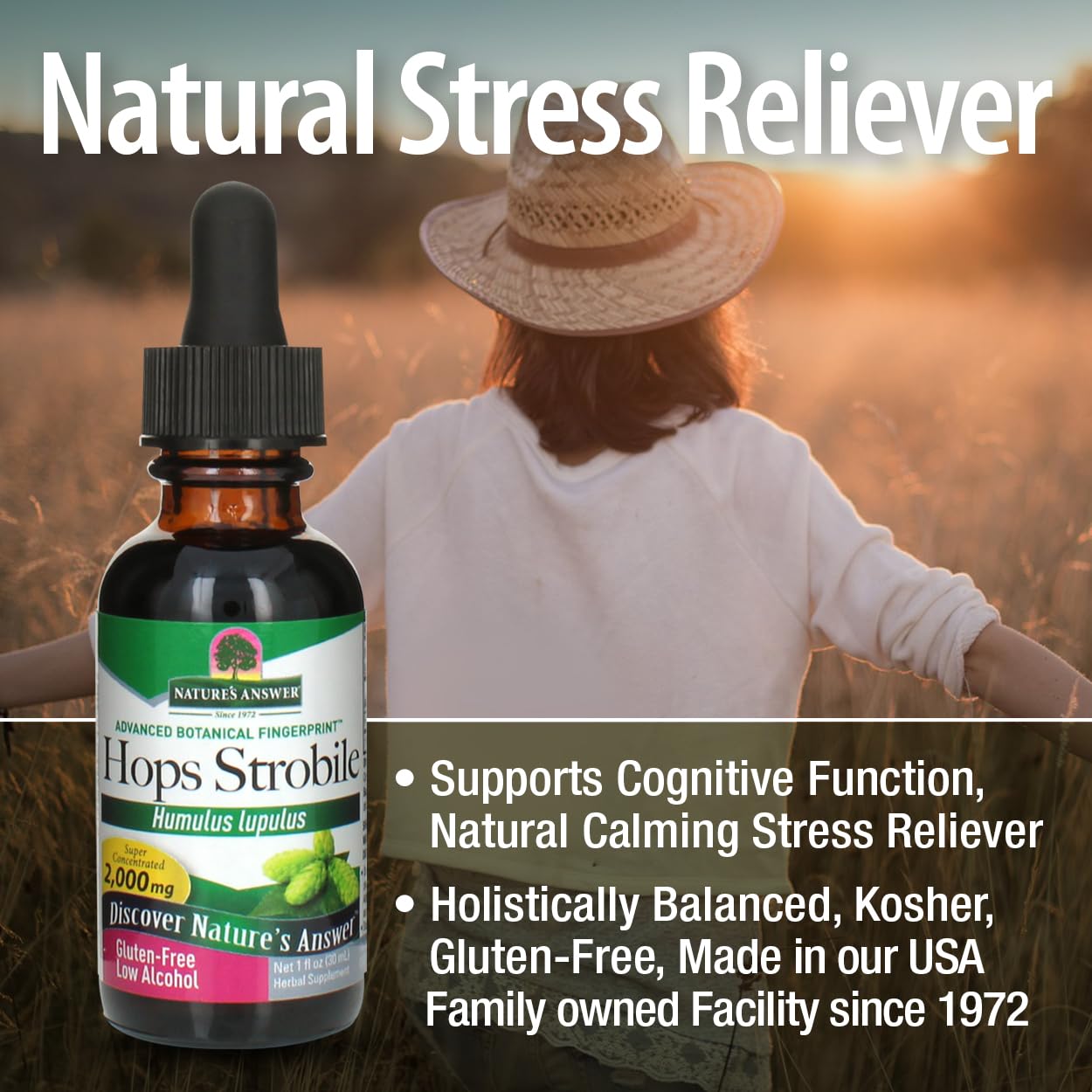 Foto 4 pulgar | Extracto De Hierba De Lúpulo Nature's Answer Con Alcohol Orgánico, 30 Ml - Venta Internacional.