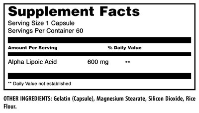 Foto 4 | Ácido Alfa Lipoico De Amazing Formulas | Suplemento De 600 Mg Por Porción | Cápsulas | Sin Ogm | Sin - Venta Inter