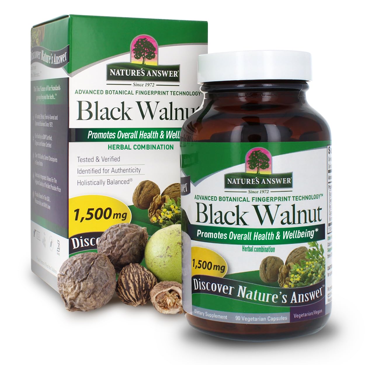 Foto 2 pulgar | Suplemento Nature's Answer Black Walnut Complex 90 Cápsulas - Venta Internacional.