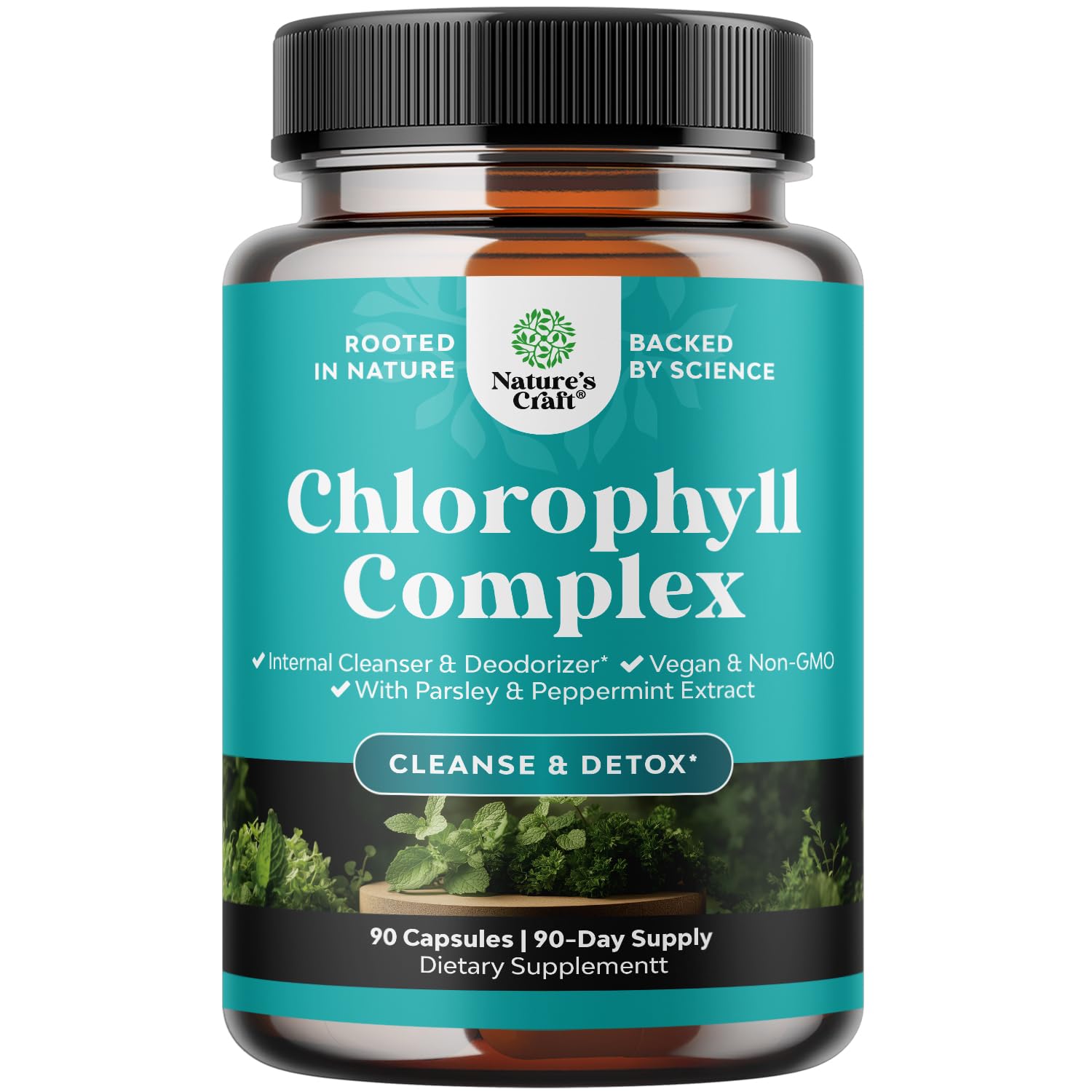 Foto 2 pulgar | Cápsulas De Clorofila Natures Craft Cleanse Detox Support 90c - Venta Internacional.