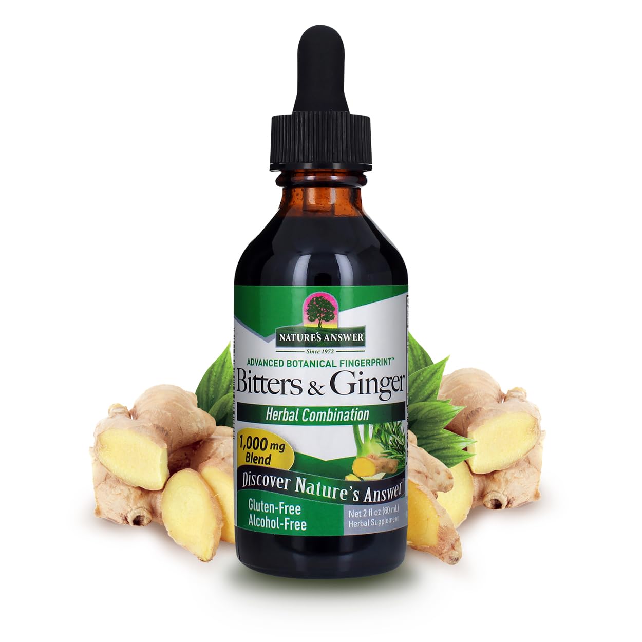 Foto 2 pulgar | Suplemento Nature's Answer Con Amargo Y Jengibre, 60 Ml, Sin Alcohol - Venta Internacional.