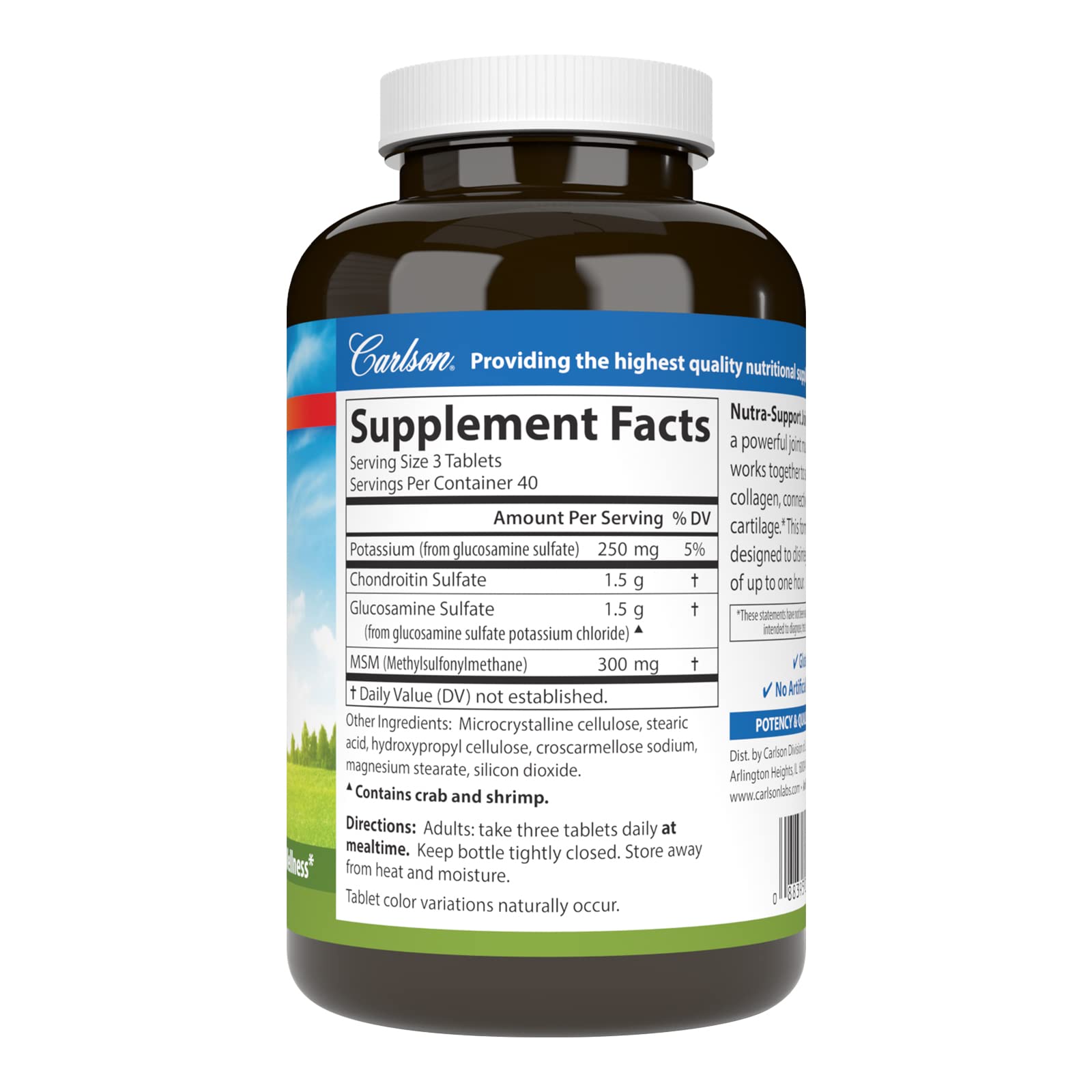 Foto 2 | Glucosamina Carlson 120 Tabletas-Venta Internacional