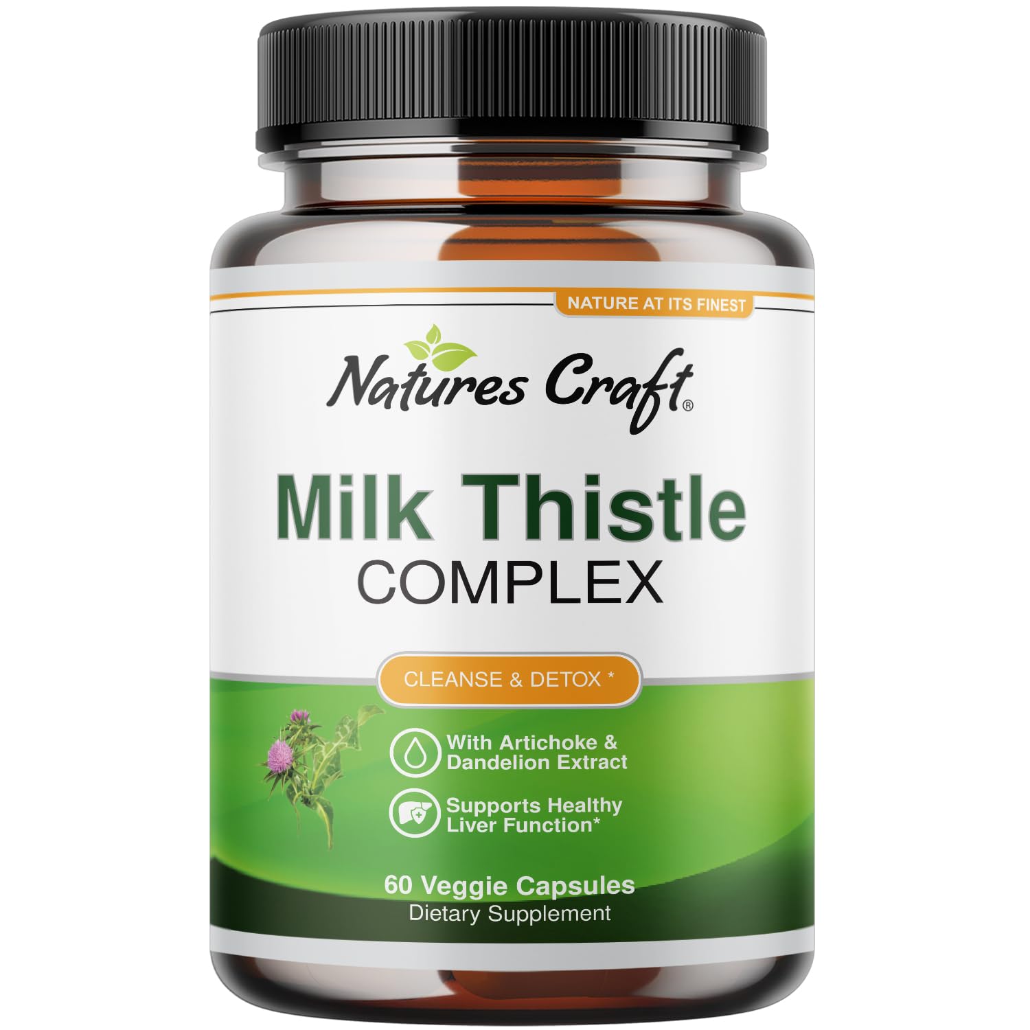 Foto 2 pulgar | Suplemento De Apoyo Hepático Natures Craft Milk Thistle, 60 Unidades - Venta Internacional.