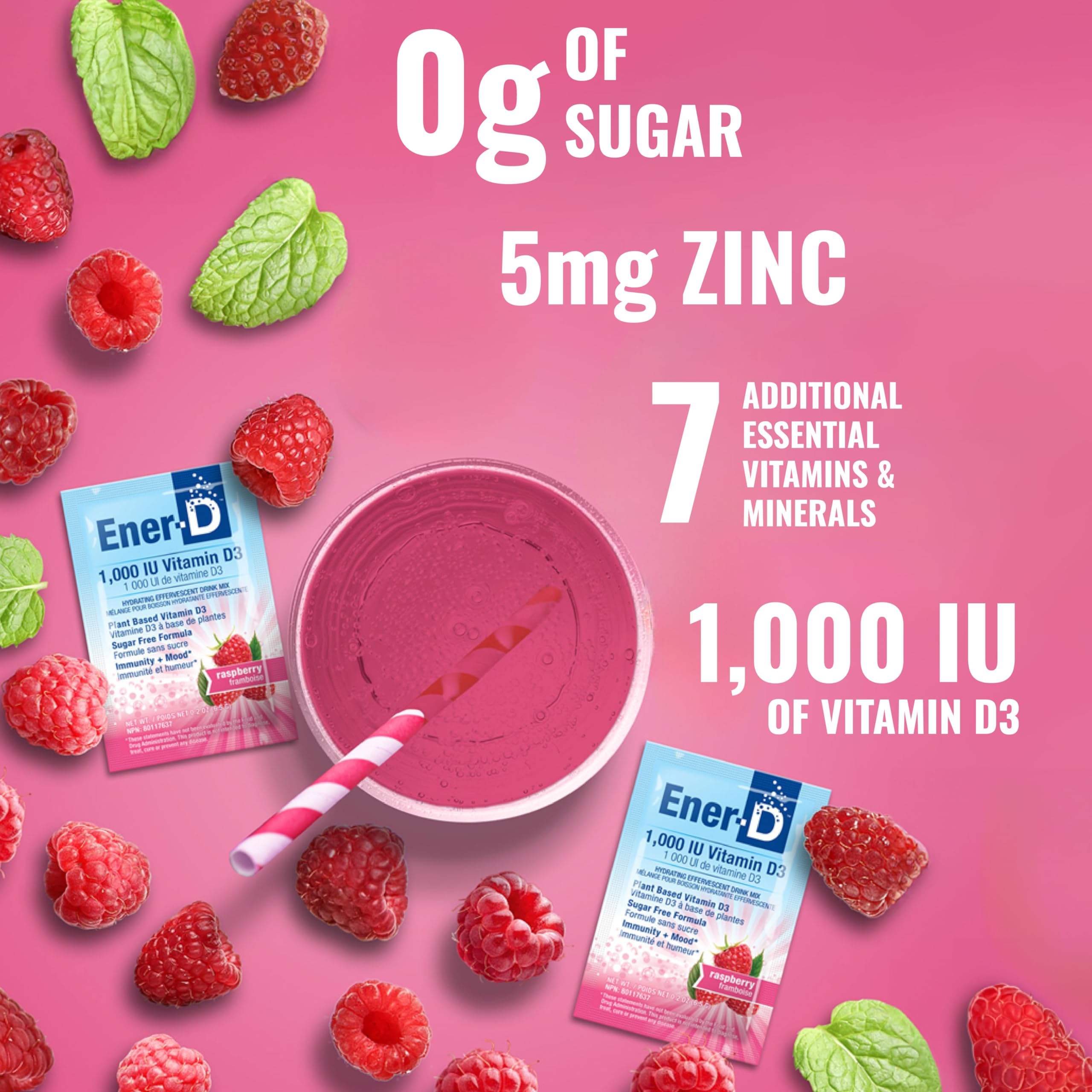 Foto 5 pulgar | Bebida En Polvo Ener-d Multivitamínica De Frambuesa Sin Azúcar, 24 Dosis - Venta Internacional.
