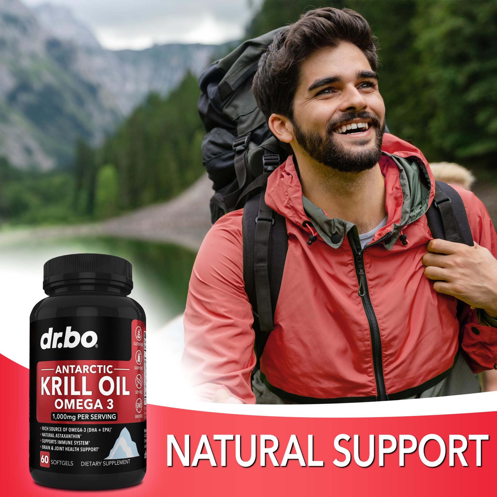 Foto 6 pulgar | Suplementos De Aceite De Krill Dr. Bo, Omega 3, 1000 Mg, Cápsulas Blandas, 60 Unidades - Venta Internacional.