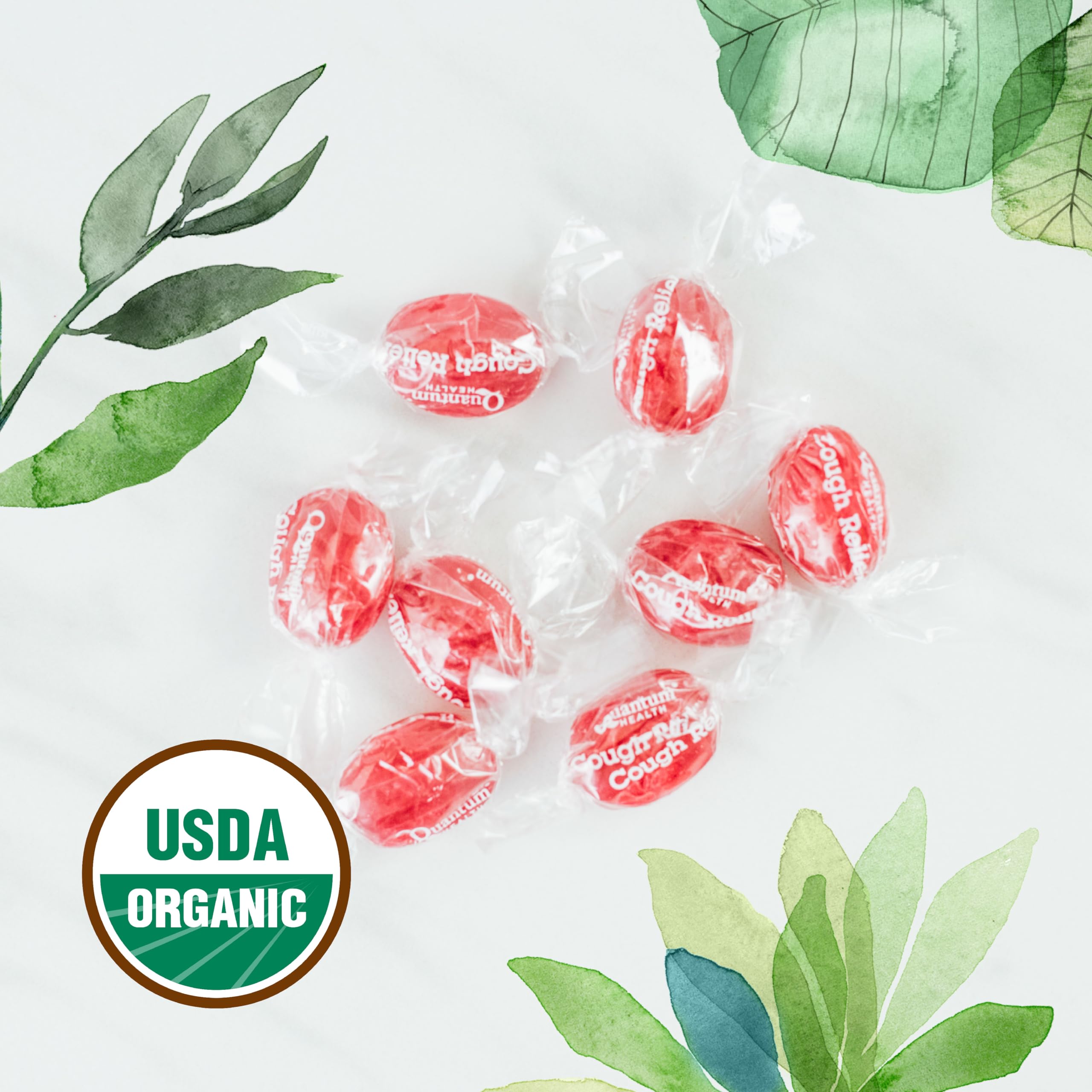 Foto 4 pulgar | Pastillas Para Aliviar La Tos Quantum Health Organic Bing Cherry - Venta Internacional.