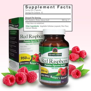 Foto 3 | Suplemento Nature's Answer De Hoja De Frambuesa Roja 90 Cápsulas - Venta Internacional.