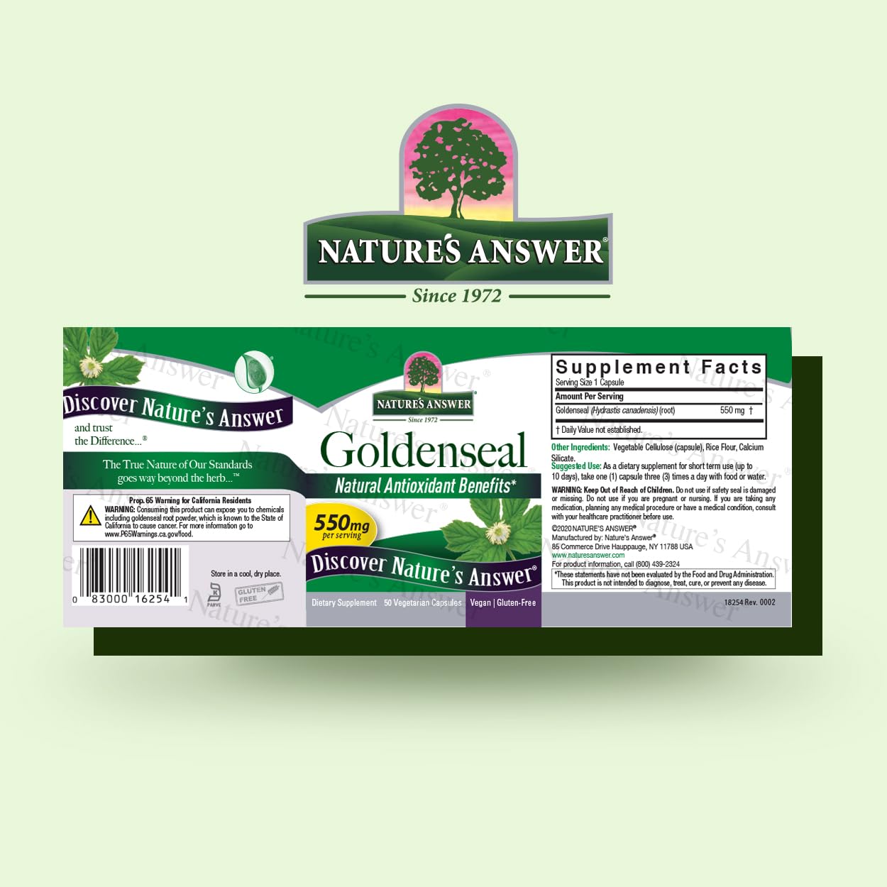 Foto 2 | Suplemento Nature's Answer Goldenseal Root 50 Cápsulas - Venta Internacional.