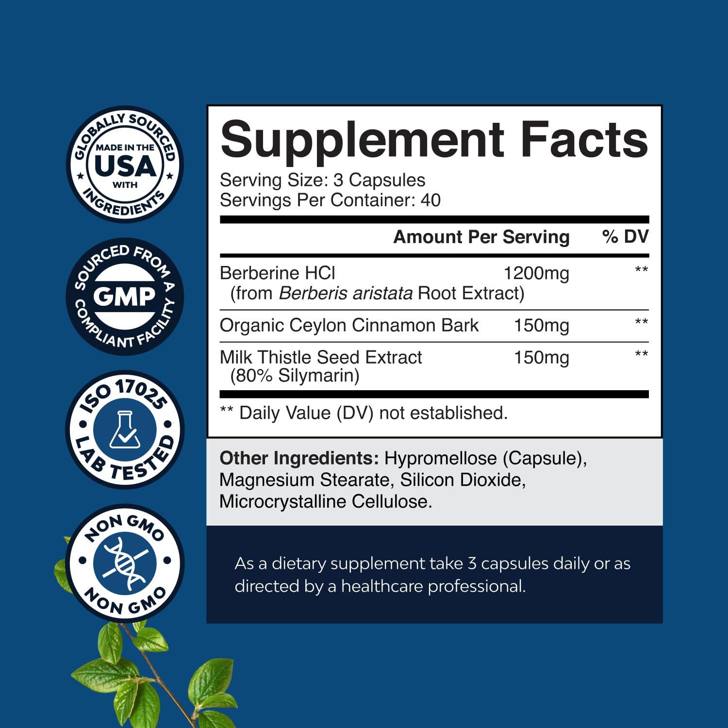 Foto 4 pulgar | Complejo Balancing Berberine Plus De 1200 Mg Por Porción, Berberina Antioxidante Con Cápsulas De Can - Venta Intern