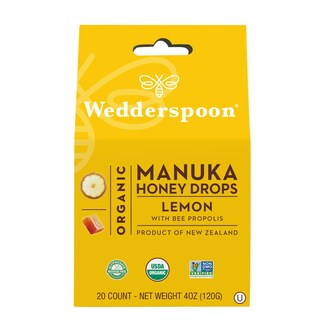 Foto 1 | Honey Drops Wedderspoon Organic Manuka Lemon 20 Unidades - Venta Internacional.