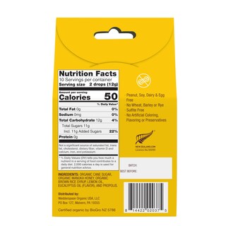 Foto 2 | Honey Drops Wedderspoon Organic Manuka Lemon 20 Unidades - Venta Internacional.