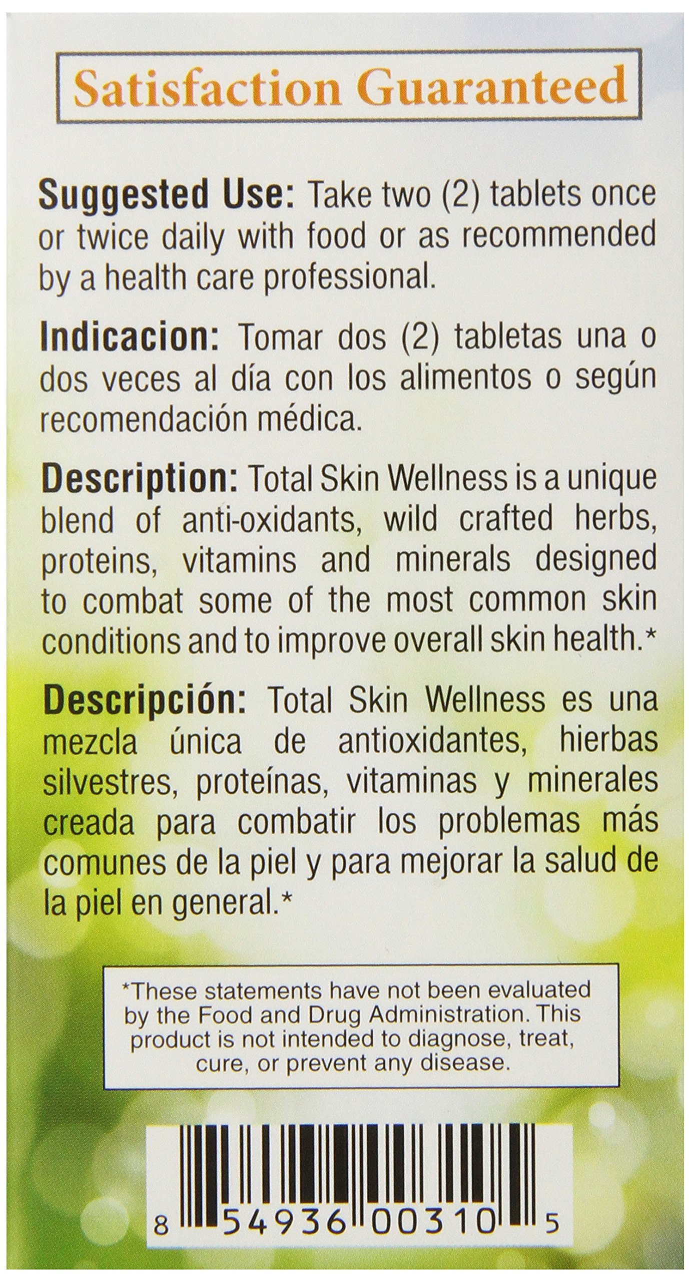 Foto 3 pulgar | Suplemento Bio Nutrition Skin Wellness 60 Comprimidos - Venta Internacional.