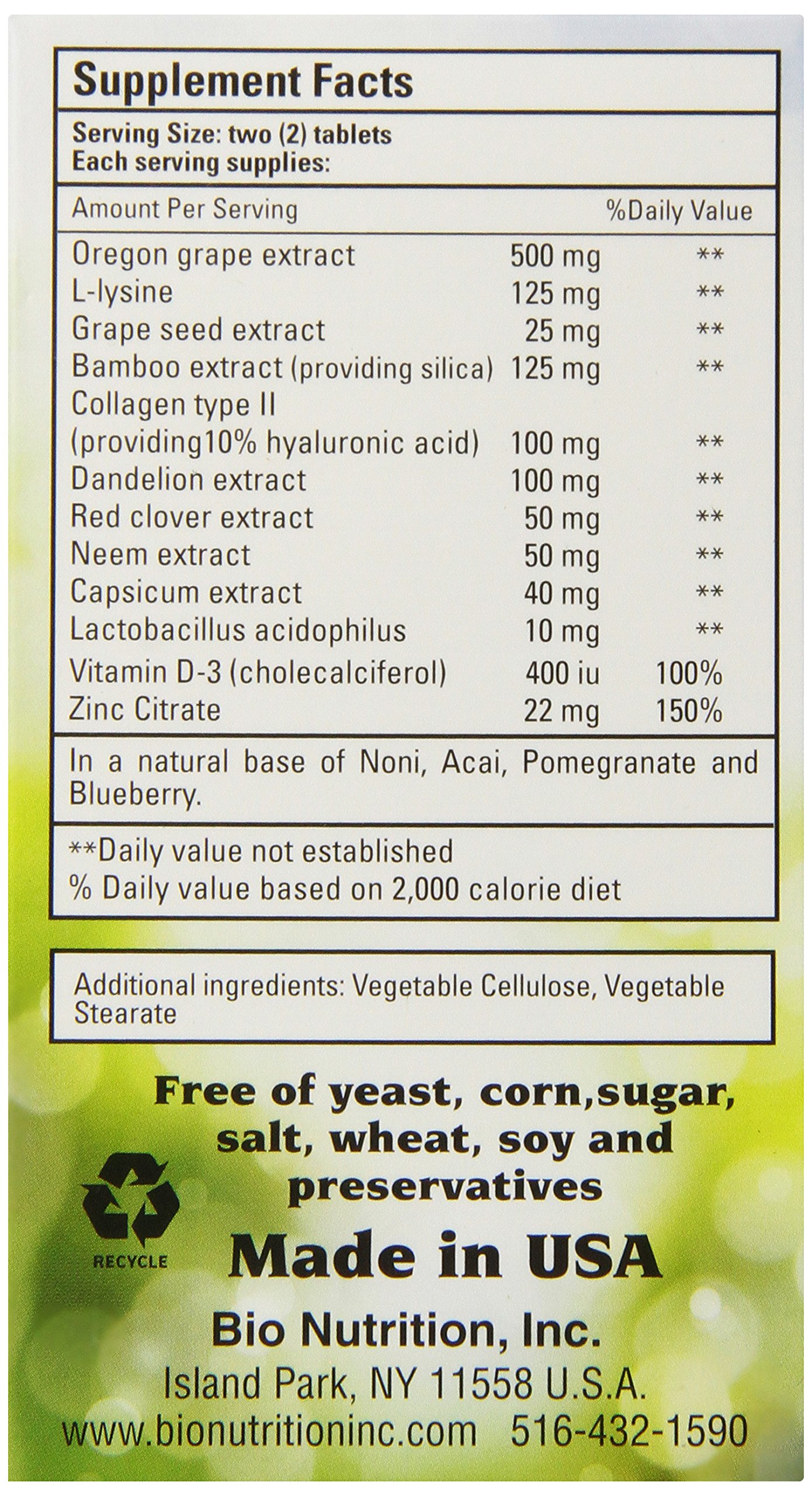 Foto 4 pulgar | Suplemento Bio Nutrition Skin Wellness 60 Comprimidos - Venta Internacional.