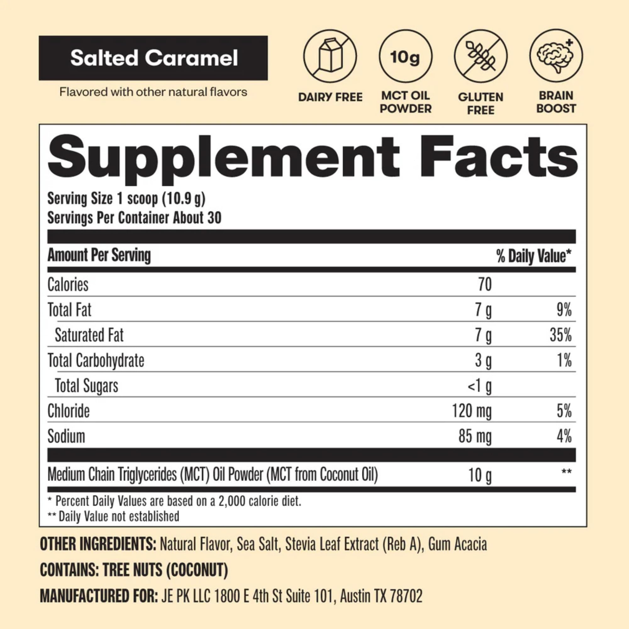 Foto 7 | Aceite Mct En Polvo Perfect Keto, 7 G, Triglicéridos De Cadena Media - Venta Internacional.
