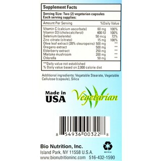 Foto 2 | Suplemento Bio Nutrition Immune Wellness 60 Cápsulas - Venta Internacional.