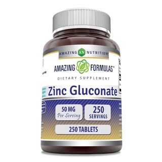 Foto 1 | Suplemento Amazing Formulas: Gluconato De Zinc, 50 Mg, 250 Tabletas - Venta Internacional.