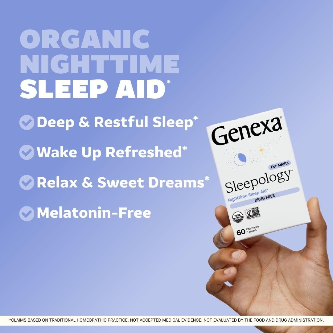 Foto 3 pulgar | Sleep Aid Genexa Sleepology Para Adultos, 60 Comprimidos Masticables - Venta Internacional.