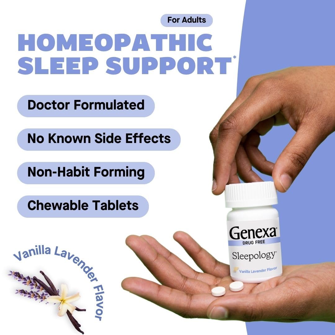 Foto 4 pulgar | Sleep Aid Genexa Sleepology Para Adultos, 60 Comprimidos Masticables - Venta Internacional.