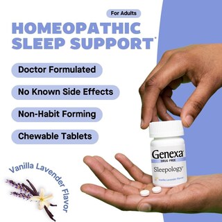 Foto 3 | Sleep Aid Genexa Sleepology Para Adultos, 60 Comprimidos Masticables - Venta Internacional.