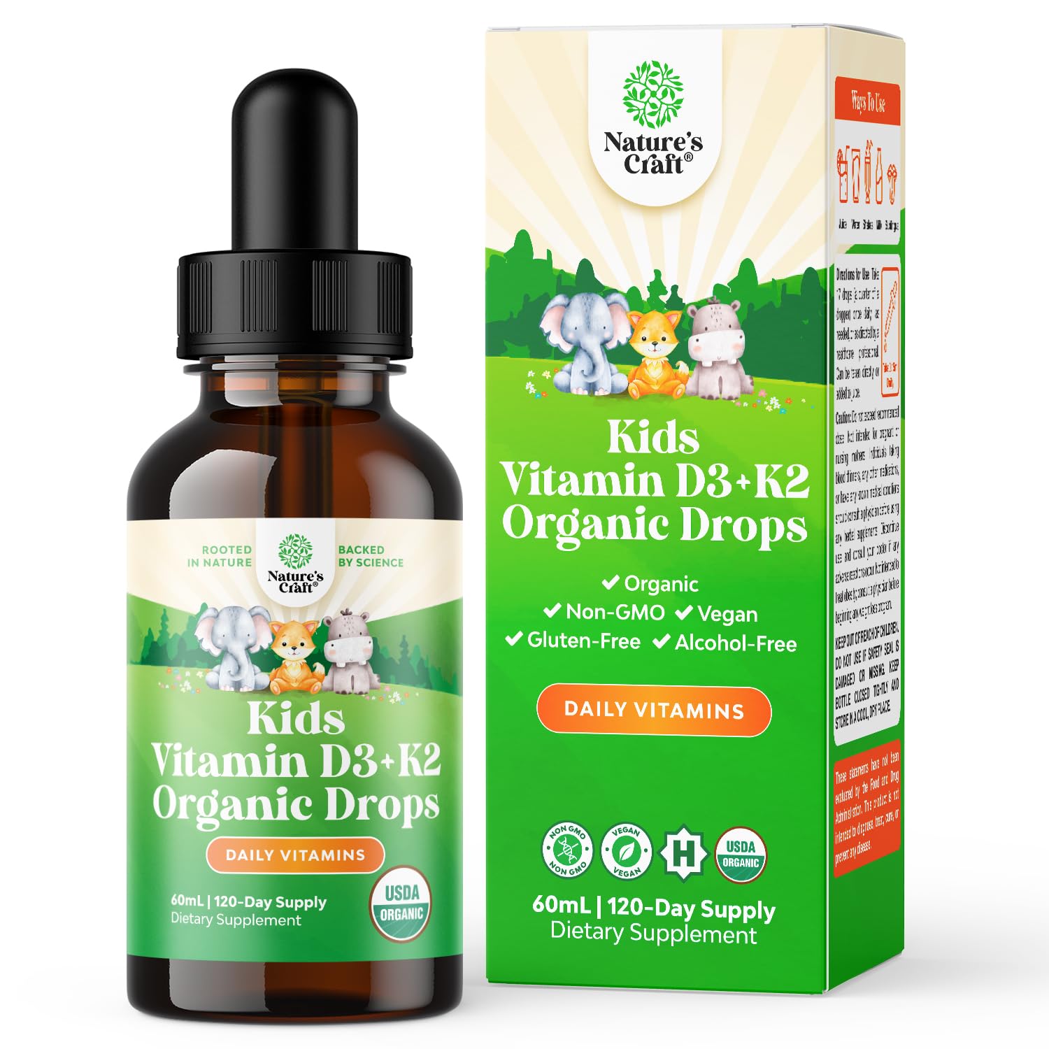 Foto 1 | Suplemento De Vitamina D3 K2 De Natures Craft Kids, 60 Ml - Venta Internacional.